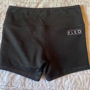 Fleo Black Power High Rise Shorts